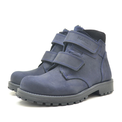 Rakerplus Sentor Hakiki Deri Lacivert Kürklü Cırtlı Çocuk Bot