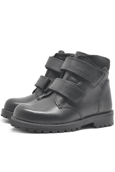 Rakerplus Sentor Hakiki Deri Siyah Kürklü Cırtlı Çocuk Bot