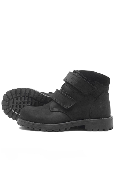 Rakerplus Sentor Hakiki Deri Siyah Kürklü Cırtlı Çocuk Bot