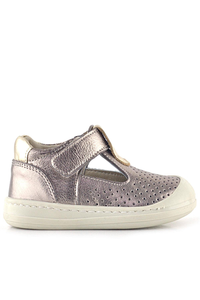 Rakerplus Shaun Hakiki Deri Altın Cırtlı Anatomik Kız Bebek Sandalet