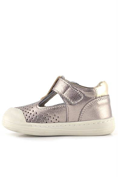 Rakerplus Shaun Hakiki Deri Altın Cırtlı Anatomik Kız Bebek Sandalet