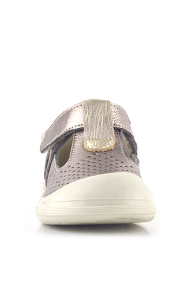 Rakerplus Shaun Hakiki Deri Altın Cırtlı Anatomik Kız Bebek Sandalet