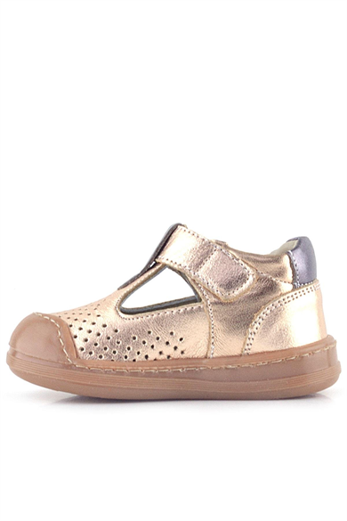 Rakerplus Shaun Hakiki Deri Bakır Cırtlı Anatomik Kız Bebek Sandalet