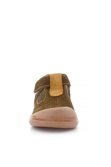 Rakerplus Shaun Hakiki Deri Kahverengi Taba Cırtlı Anatomik Bebek Sandalet