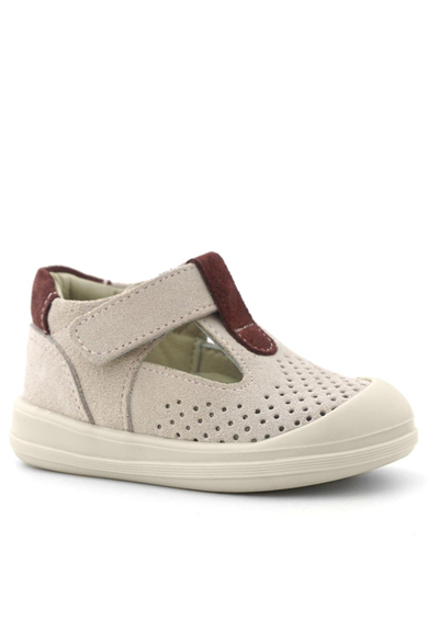 Rakerplus Shaun Hakiki Deri Lila Mor Cırtlı Anatomik Bebek Sandalet