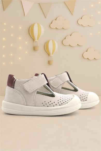 Rakerplus Shaun Hakiki Deri Lila Mor Cırtlı Anatomik Bebek Sandalet