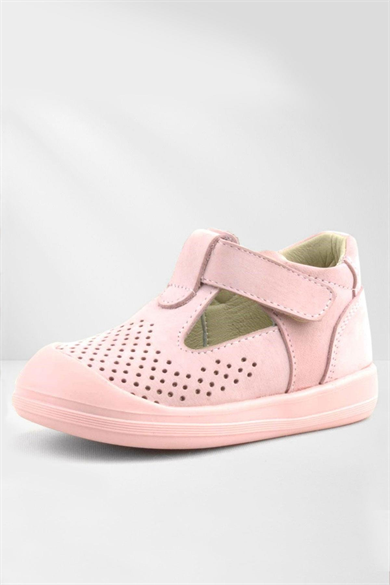 Rakerplus Shaun Hakiki Deri Pembe Cırtlı Anatomik Bebek Sandalet