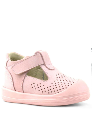 Rakerplus Shaun Hakiki Deri Pembe Cırtlı Anatomik Bebek Sandalet