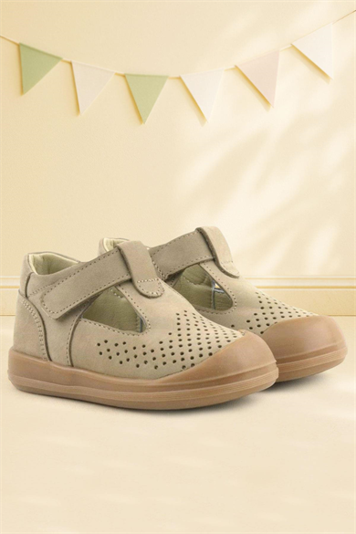 Rakerplus Shaun Hakiki Deri Vizon Cırtlı Anatomik Bebek Sandalet