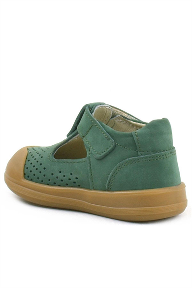 Rakerplus Shaun Hakiki Deri Yeşil Cırtlı Anatomik Bebek Sandalet