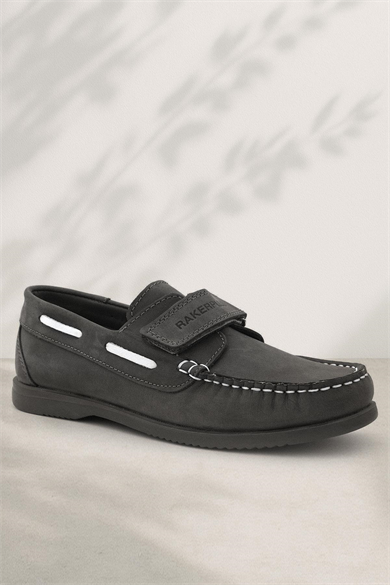 Rakerplus Simurg Hakiki Deri Gri Erkek Çocuk Ayakkabı