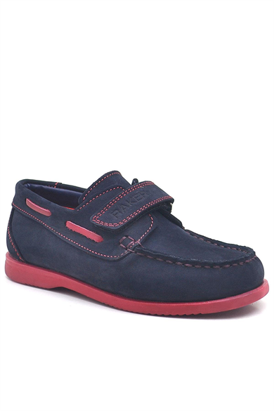 Rakerplus Simurg Hakiki Deri Lacivert Cırtlı Spor Erkek Çocuk Ayakkabı