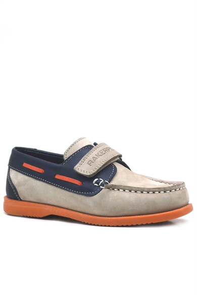 Rakerplus Simurg Hakiki Deri Lacivert Kum Rengi Erkek Çocuk Ayakkabı