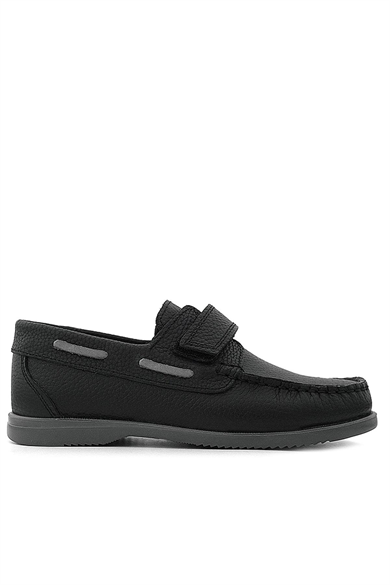 Rakerplus Simurg Hakiki Deri Siyah Erkek Çocuk Ayakkabı