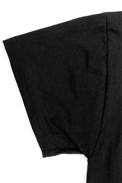 Rakerplus Siyah %100 Pamuk Unisex Kısa Kollu Çocuk Tişört