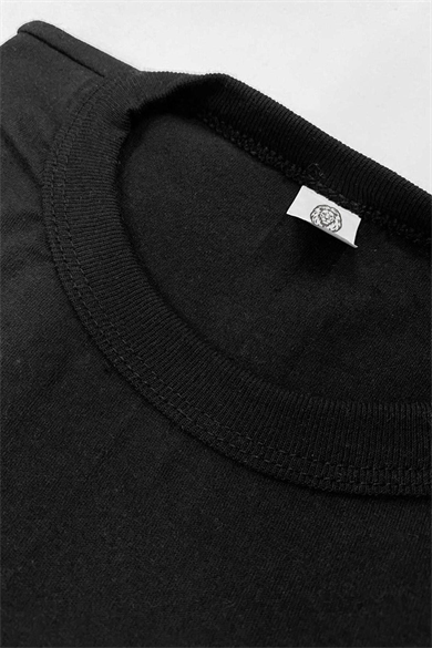 Rakerplus Siyah %100 Pamuk Unisex Kısa Kollu Çocuk Tişört