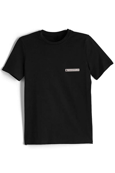 Rakerplus Siyah %100 Pamuk Unisex Kısa Kollu Çocuk Tişört