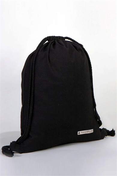 Rakerplus Siyah 35x40 cm Unisex Ham Bez Büzgülü Sırt Ayakkabı Çantası