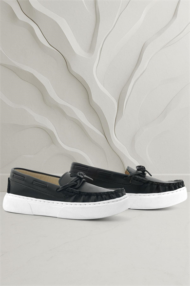 Rakerplus Siyah Cilt Ekstra Hafif Çocuk Makosen Ayakkabı