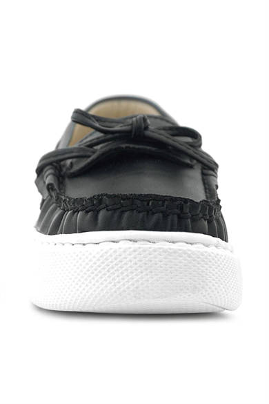 Rakerplus Siyah Cilt Ekstra Hafif Çocuk Makosen Ayakkabı