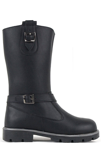 Rakerplus Siyah Fermuarlı Uzun Kız Çocuk Çizme