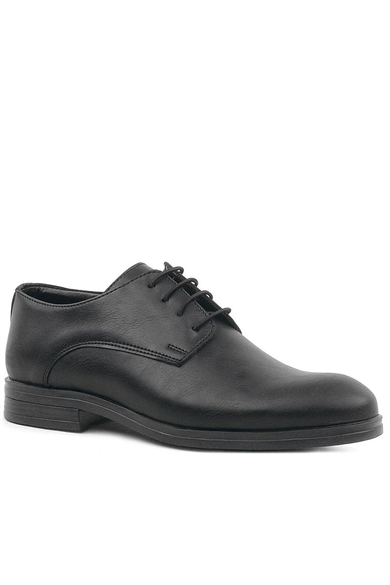 Rakerplus Siyah Mat Bağcıklı Oxford Çocuk Okul Ayakkabısı