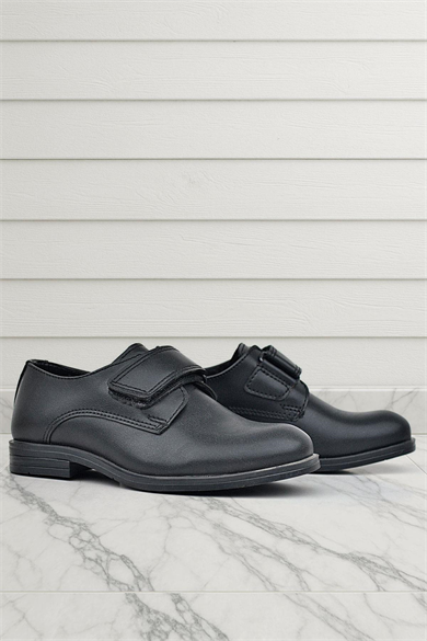 Rakerplus Siyah Mat Cırt Cırtlı Oxford Çocuk Okul Ayakkabısı