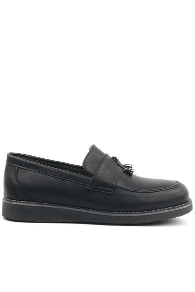 Rakerplus Siyah Mat Loafer Klasik Çocuk Ayakkabısı