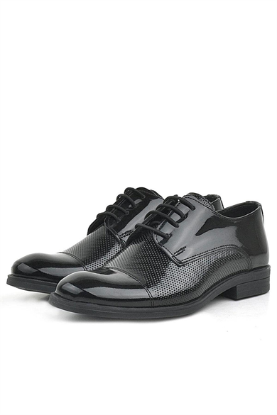 Rakerplus Siyah Rugan Bağcıklı Oxford Çocuk Klasik Ayakkabı