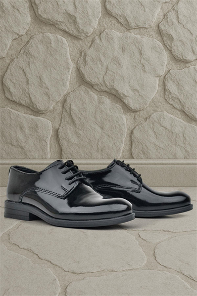 Rakerplus Siyah Rugan Bağcıklı Oxford Çocuk Ayakkabı