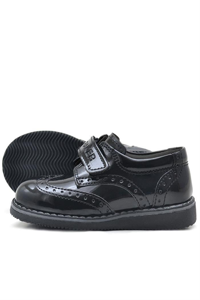 Rakerplus Hidra Siyah Rugan Cırtlı Erkek Çocuk Klasik Ayakkabı