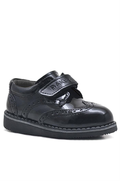 Rakerplus Hidra Siyah Rugan Cırtlı Erkek Çocuk Klasik Ayakkabı