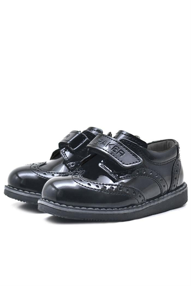 Rakerplus Hidra Siyah Rugan Cırtlı Erkek Çocuk Klasik Ayakkabı