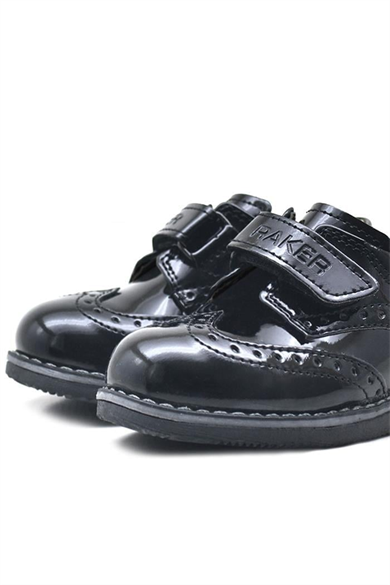 Rakerplus Hidra Siyah Rugan Cırtlı Erkek Çocuk Klasik Ayakkabı