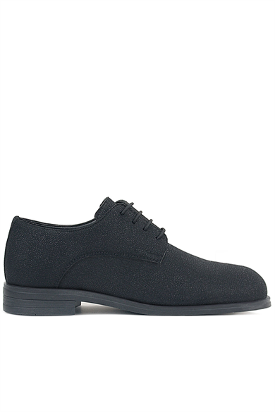 Rakerplus Siyah Simli Bağcıklı Takım Elbise Klasik Çocuk Ayakkabı