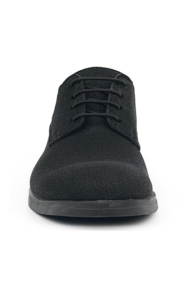 Rakerplus Siyah Simli Bağcıklı Takım Elbise Klasik Çocuk Ayakkabı