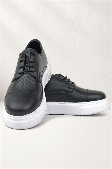 Rakerplus Siyah Yüksek Hafif Taban Çocuk Klasik Ayakkabı