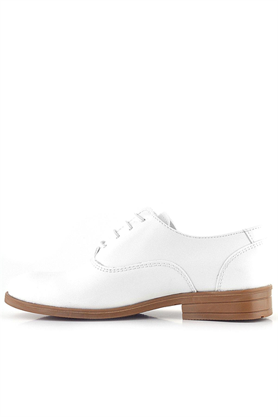 Rakerplus Smokin Beyaz Cilt Bağcıklı Çocuk Klasik Ayakkabısı