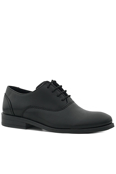 Rakerplus Smokin Siyah Mat Bağcıklı Çocuk Klasik Ayakkabısı