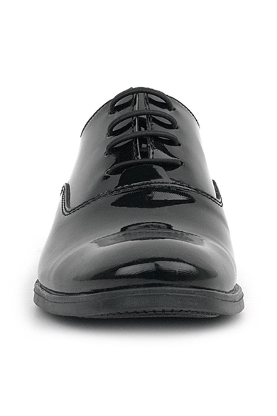 Rakerplus Smokin Siyah Rugan Bağcıklı Çocuk Klasik Ayakkabısı