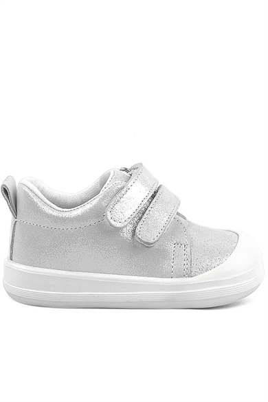 Rakerplus Sonic Hakiki Deri Beyaz Işıltılı Anatomik Bebek Spor Ayakkabı