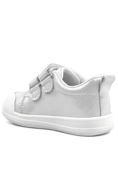 Rakerplus Sonic Hakiki Deri Beyaz Işıltılı Anatomik Bebek Spor Ayakkabı