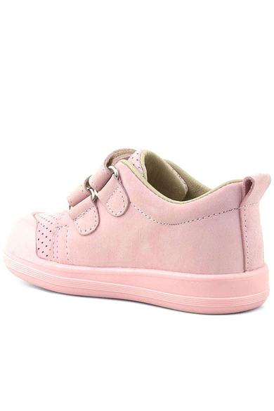 Rakerplus Sonic Hakiki Deri Pembe Cırtlı Anatomik Bebek Spor Ayakkabı Sneaker
