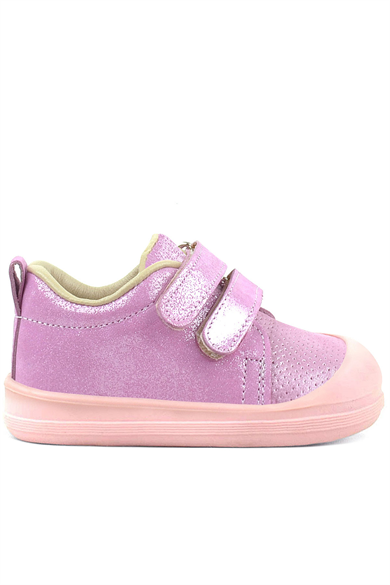 Rakerplus Sonic Hakiki Deri Pembe Işıltılı Anatomik Bebek Spor Ayakkabı