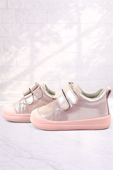 Rakerplus Sonic Hakiki Deri Pudra Işıltılı Anatomik Bebek Spor Ayakkabı