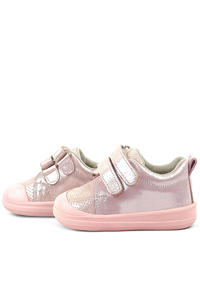 Rakerplus Sonic Hakiki Deri Pudra Işıltılı Anatomik Bebek Spor Ayakkabı