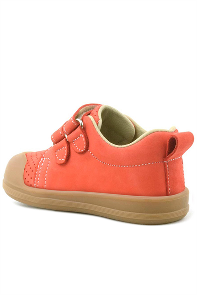 Rakerplus Sonic Hakiki Deri Turuncu Cırtlı Anatomik Bebek Spor Ayakkabı Sneaker