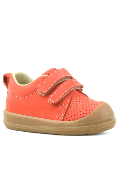 Rakerplus Sonic Hakiki Deri Turuncu Cırtlı Anatomik Bebek Spor Ayakkabı Sneaker