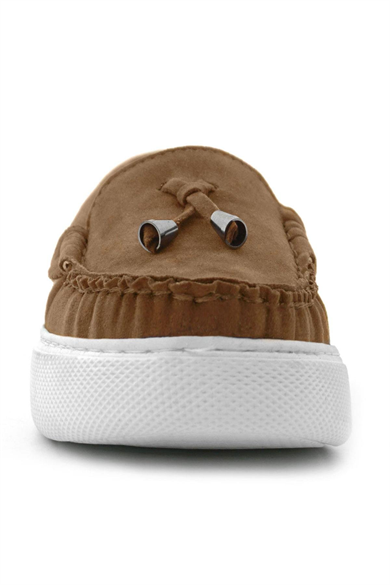 Rakerplus Taba Süet Ekstra Hafif Çocuk Makosen Ayakkabı