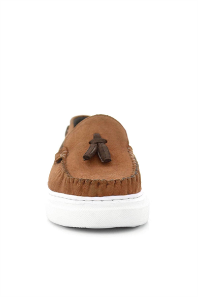 Rakerplus Taba Süet Erkek Çocuk Klasik Makosen Ayakkabı